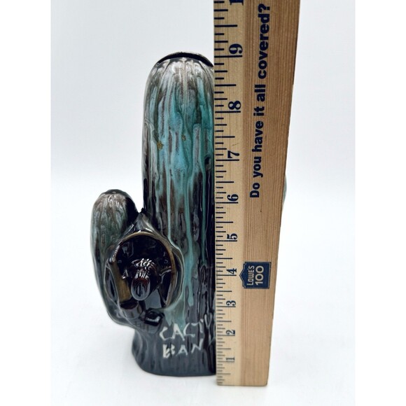 Vintage Cactus Bank w Original Stopper Southwest Design w Gun & Hat Japan - Picture 9 of 9